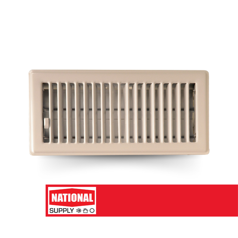 Floor Register, 2.25" x 12", Steel, Beige