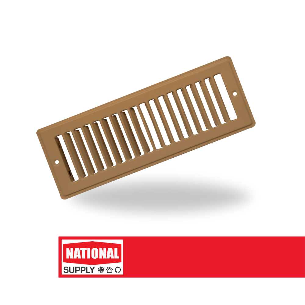 Toe Space Grille, 2.25" x 10", Steel, Brown