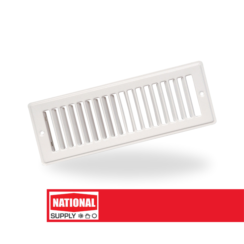Toe Space Grille, 2.25" x 10", Steel, White
