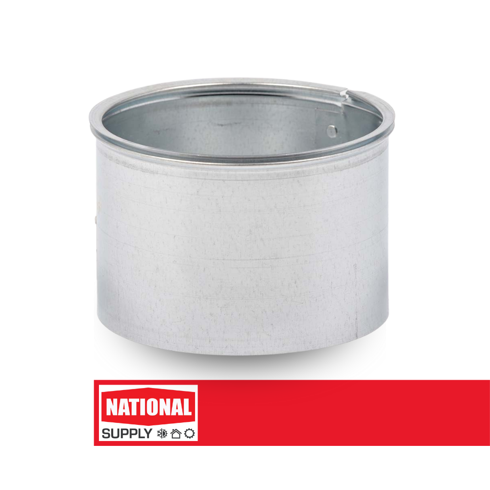 7" Spin Collar w/Damper, 28 GA Galvanized Steel