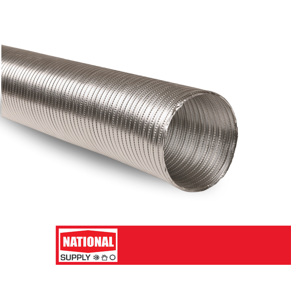 Semi-Rigid Aluminum Air Duct, 6" x 10'