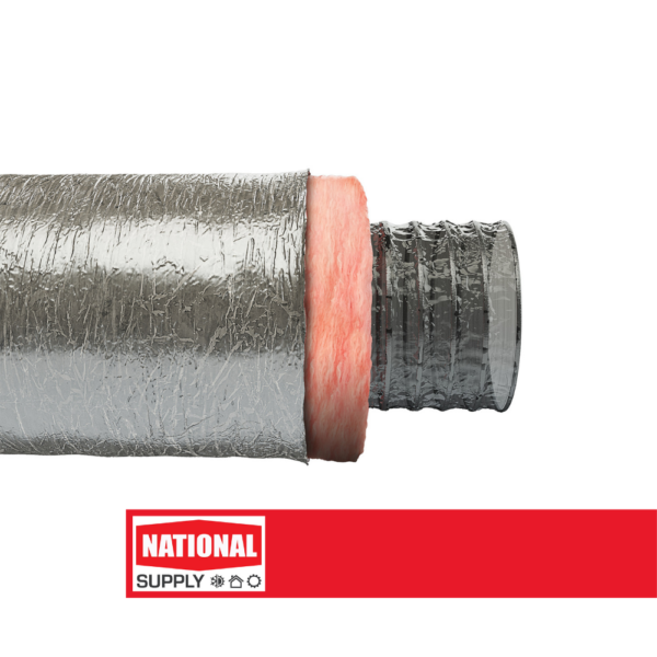 Insulated Flexible Air Duct, 4" x 25', UL 181 Standart