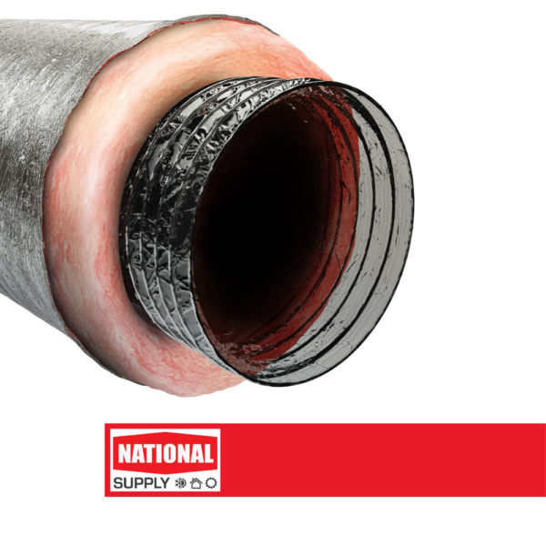 Insulated Flexible Air Duct, 8" x 25', UL 181 Standart