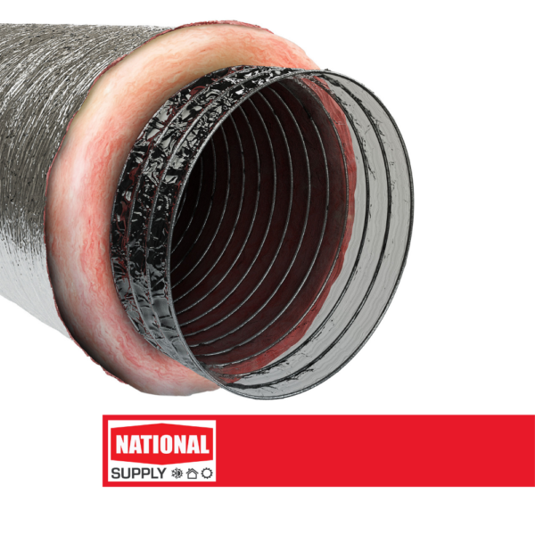 Insulated Flexible Air Duct, 10" x 25', UL 181 Standart