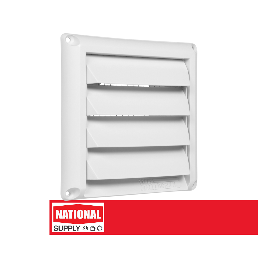 4" Air Intake Cap with Metal Screen, White