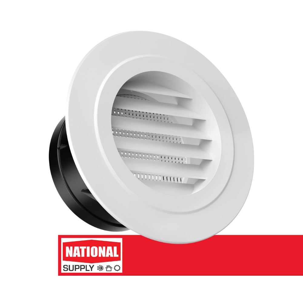 4" / 5" / 6" Soffit Exhaust Vent, White