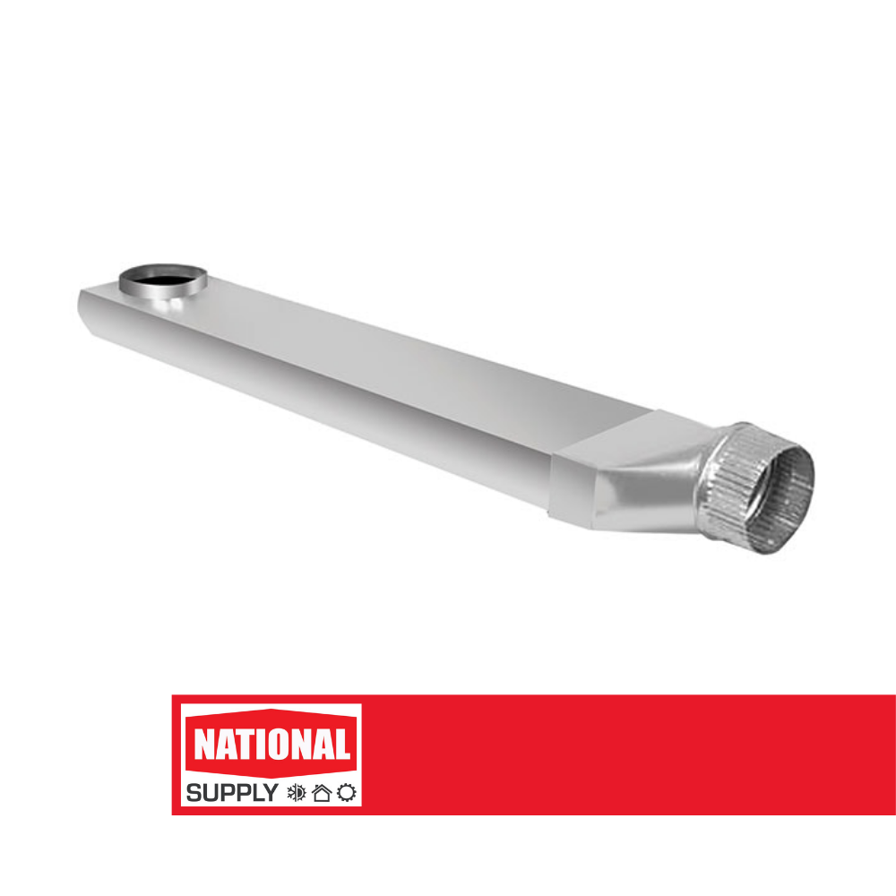 Space Saver Air Duct, 4" / 90? Inlet, 90? Outlet