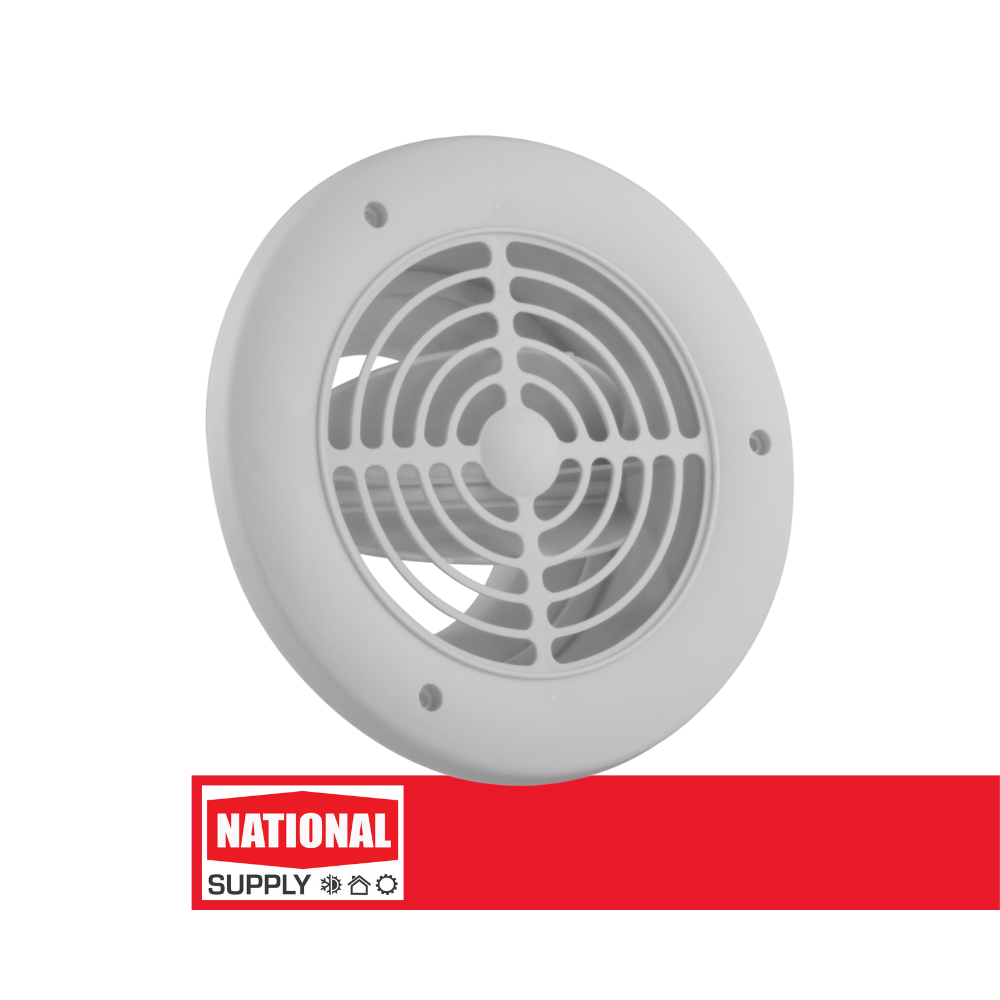 4" / 6" Soffit Vent Exhaust, White