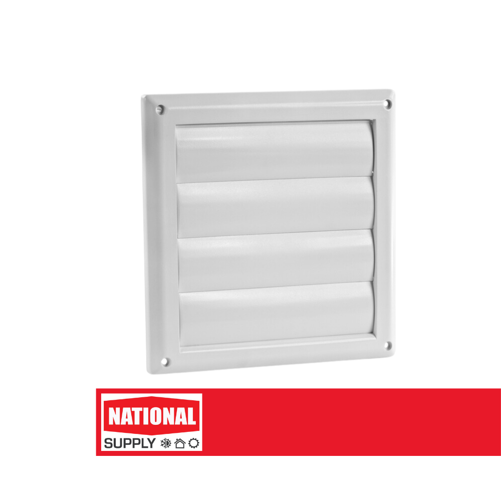 6" Vent Cap Louvered, White