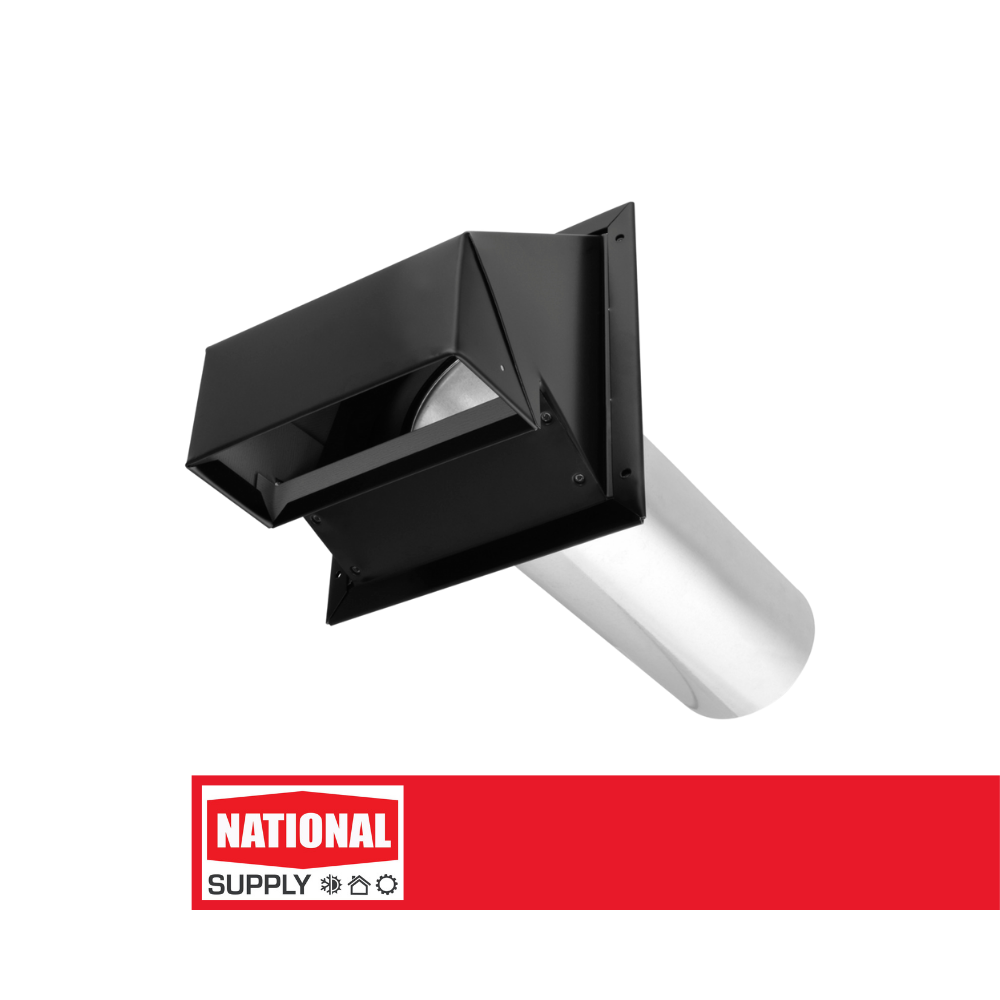 4" Wall Exhaust Hood, Black