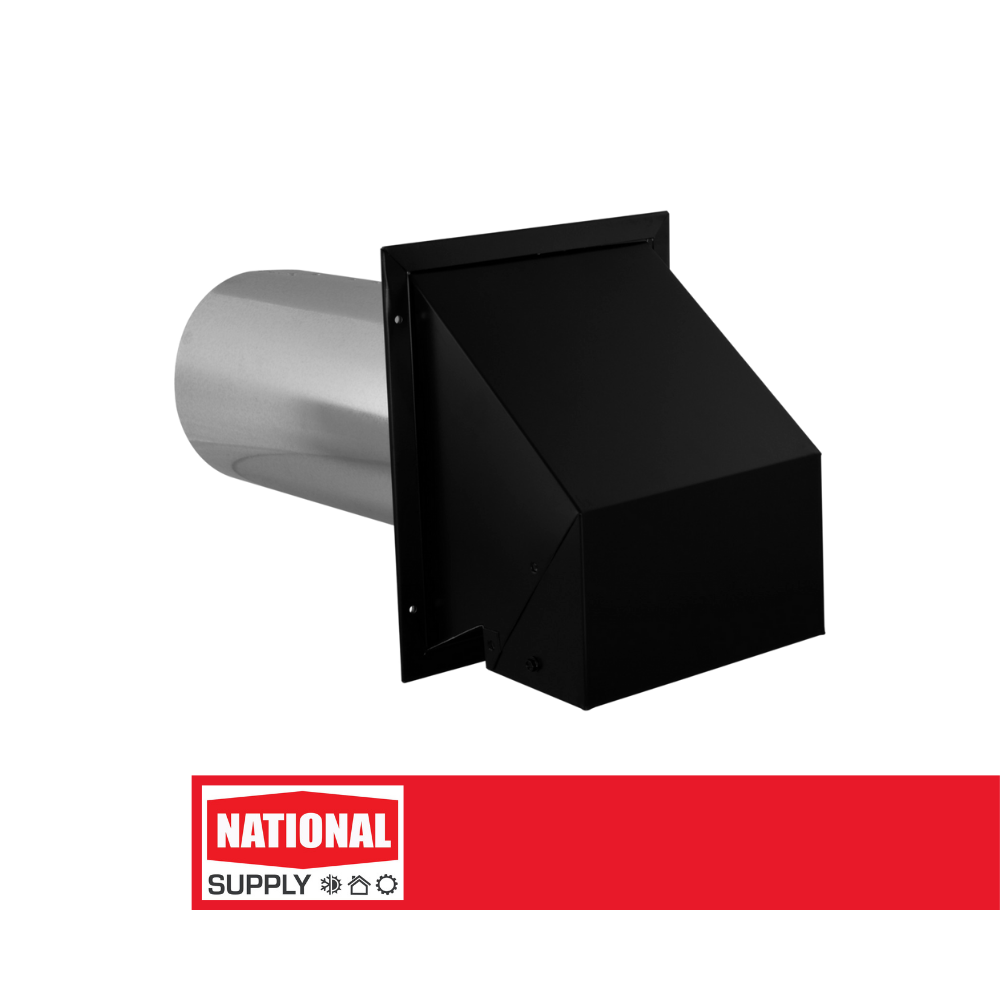 6" Exhaust/Intake Hood, Black