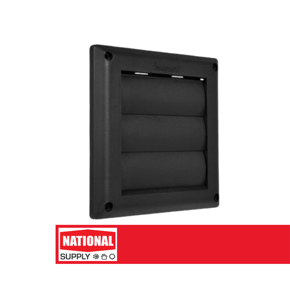 4" Vent Cap Louvered, Black