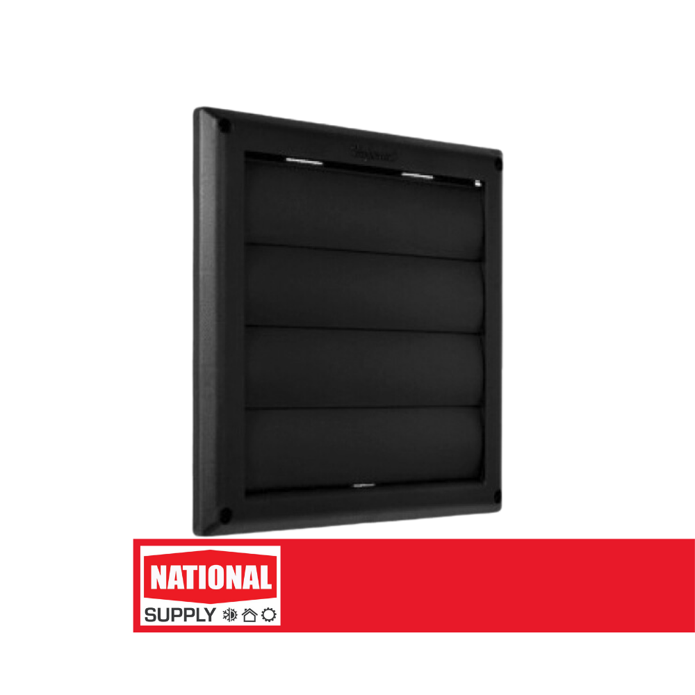 6" Vent Cap Louvered, Black