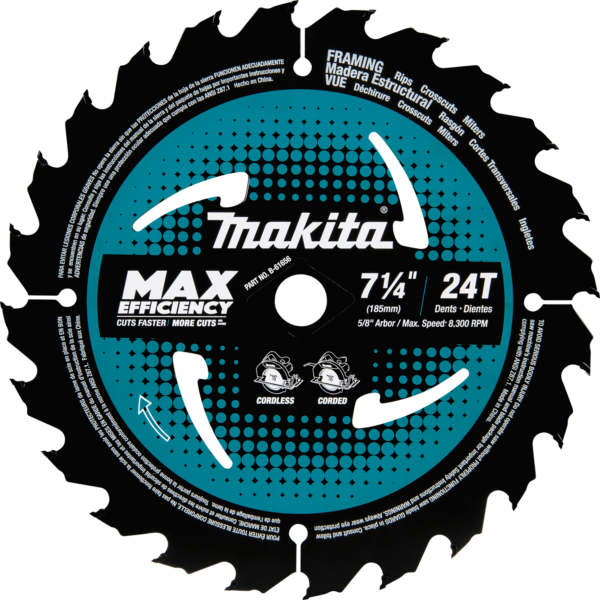 Makita B-61656 7?1/4" Carbide?Tipped Max Efficiency Circular Saw Blade